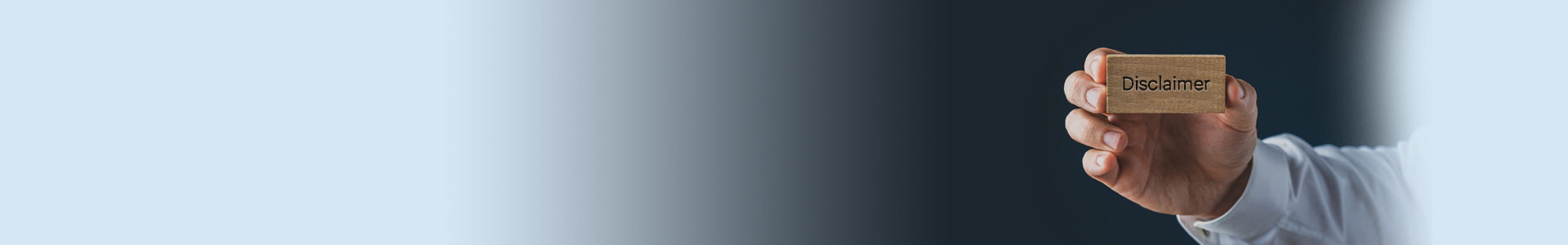 Legal Disclaimer banner
